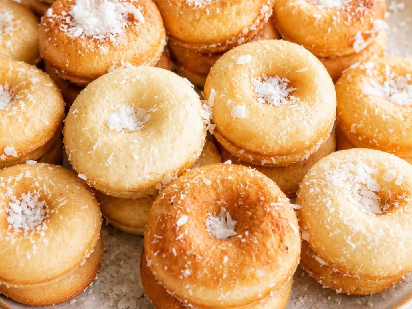 Mini donuts de coco